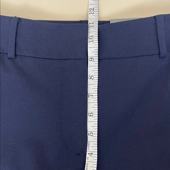 New Talbots Newport Pant Trouser Leg Full Length Navy Blue Size 8 - Picture 12 of 13